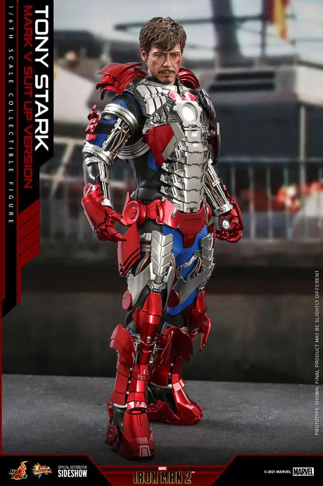 Iron Man 2 Movie Masterpiece Actionfigur 1/6 Tony Stark (Mark V Suit Up Version) 31 cm Produktfoto