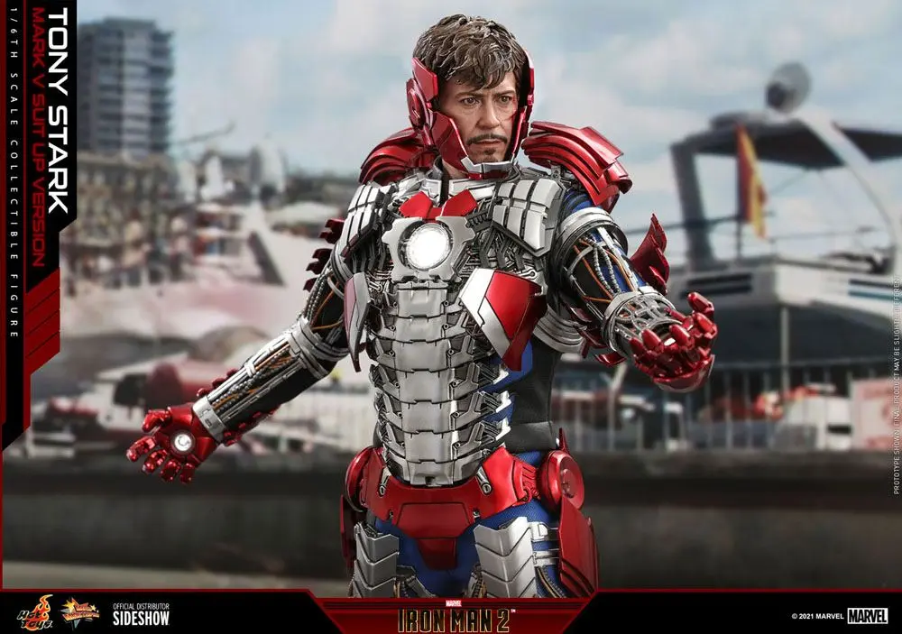 Iron Man 2 Movie Masterpiece Actionfigur 1/6 Tony Stark (Mark V Suit Up Version) 31 cm Produktfoto