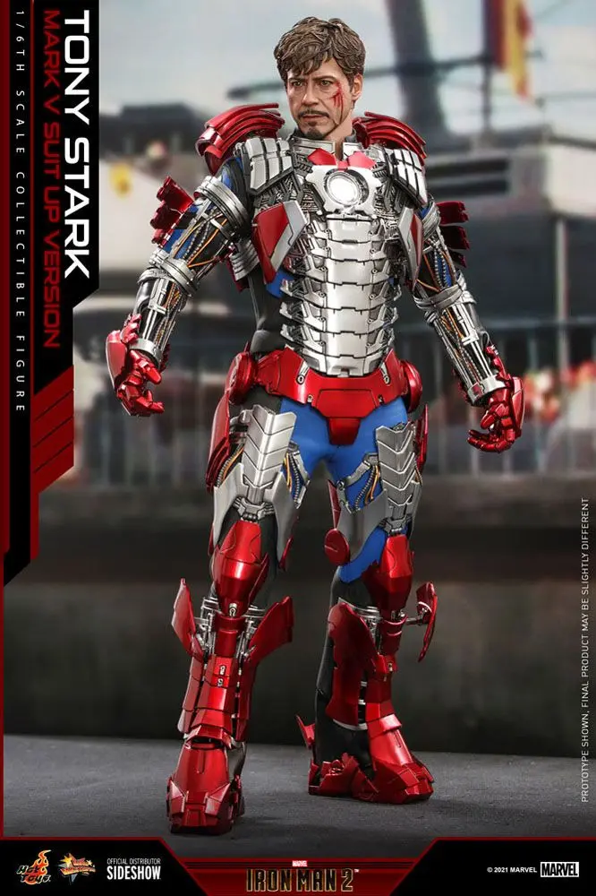 Iron Man 2 Movie Masterpiece Actionfigur 1/6 Tony Stark (Mark V Suit Up Version) 31 cm Produktfoto