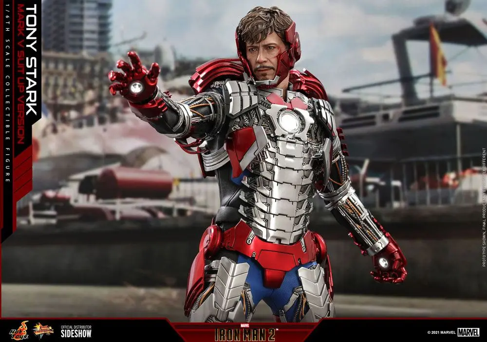 Iron Man 2 Movie Masterpiece Actionfigur 1/6 Tony Stark (Mark V Suit Up Version) 31 cm Produktfoto