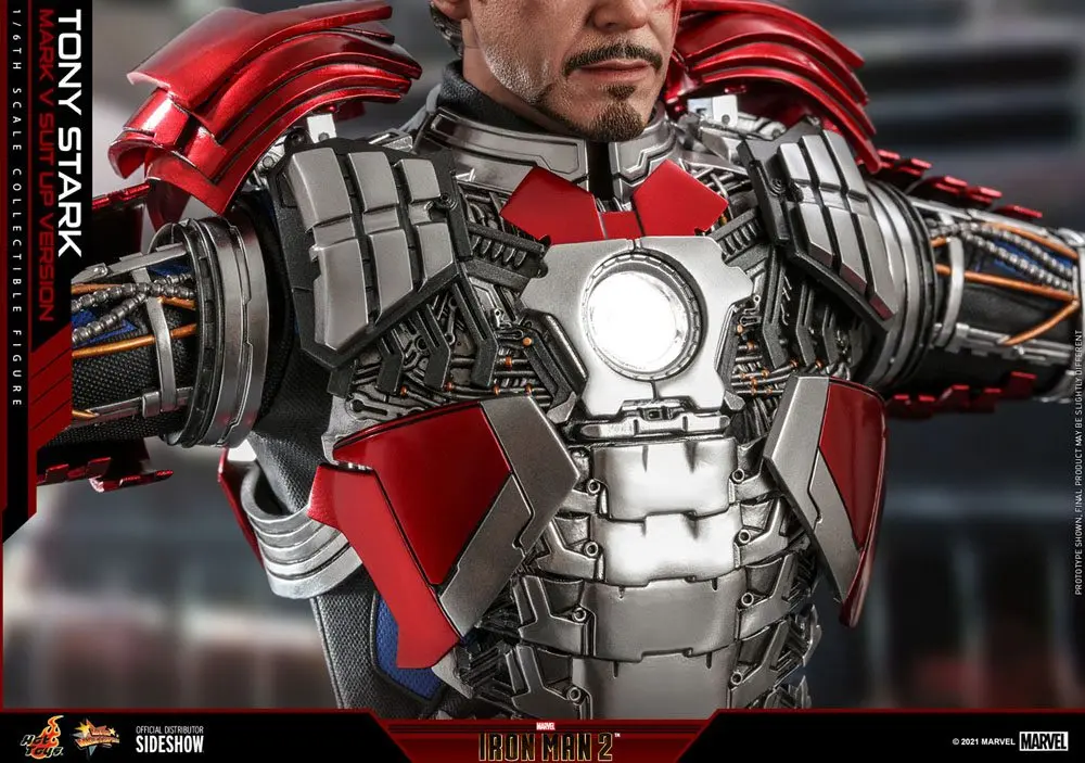 Iron Man 2 Movie Masterpiece Actionfigur 1/6 Tony Stark (Mark V Suit Up Version) 31 cm Produktfoto