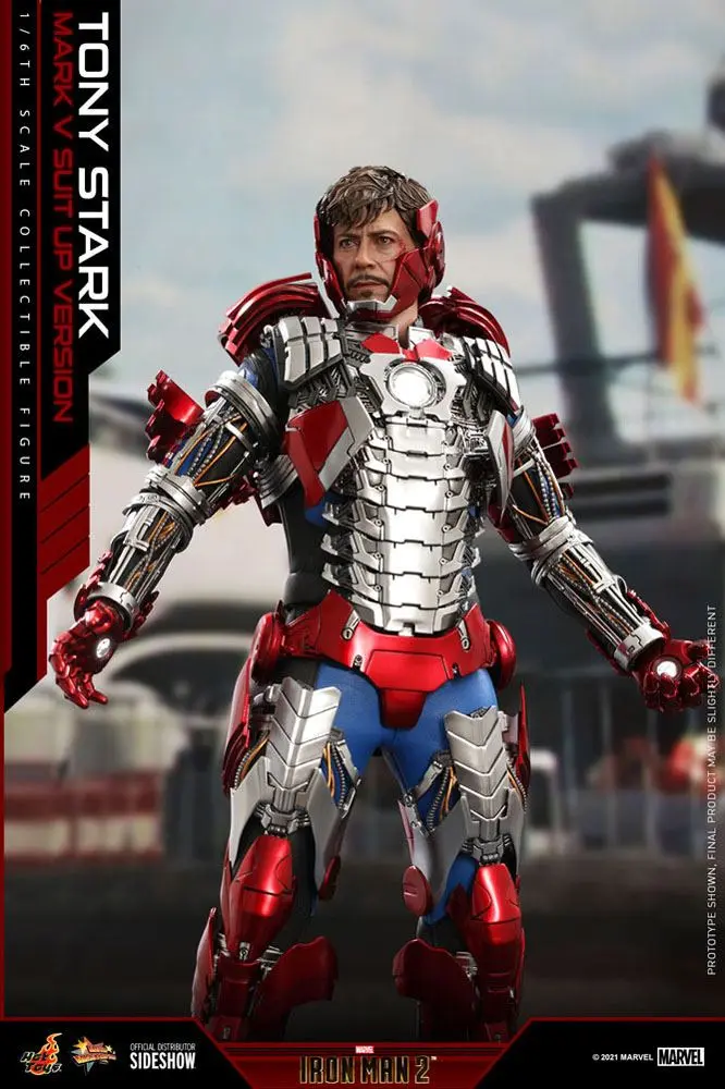 Iron Man 2 Movie Masterpiece Actionfigur 1/6 Tony Stark (Mark V Suit Up Version) 31 cm Produktfoto