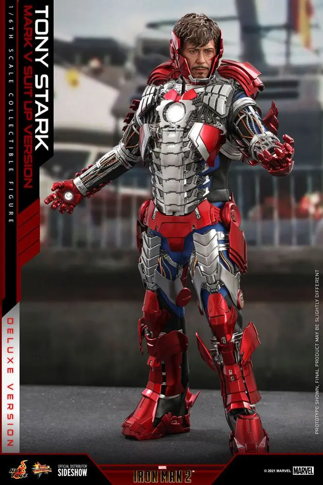 Iron Man 2 Movie Masterpiece Actionfigur 1/6 Tony Stark (Mark V Suit Up Version) Deluxe 31 cm termékfotó