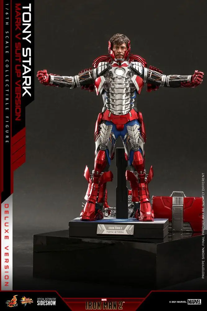 Iron Man 2 Movie Masterpiece Actionfigur 1/6 Tony Stark (Mark V Suit Up Version) Deluxe 31 cm termékfotó