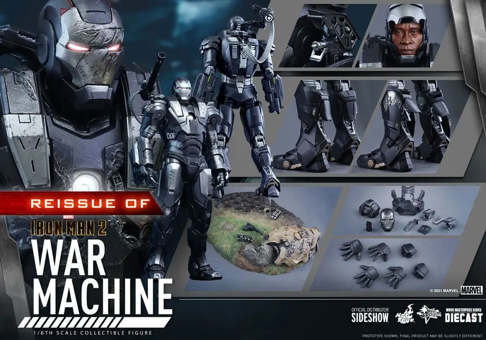 Iron Man 2 Movie Masterpiece Actionfigur 1/6 War Machine 32 cm Produktfoto