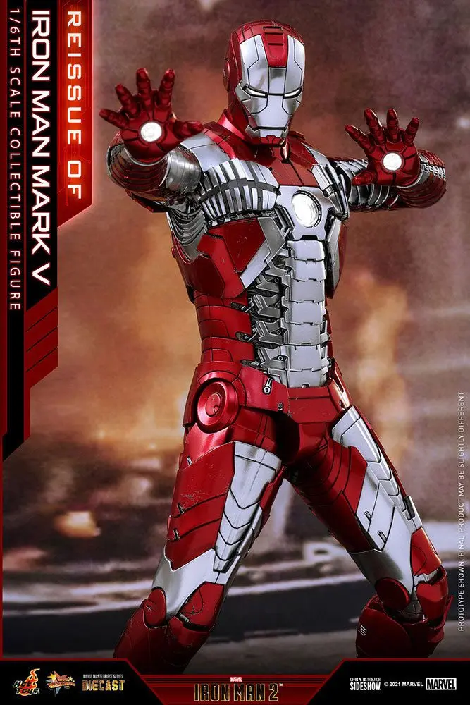 Iron Man 2 Movie Masterpiece Series Diecast Actionfigur 1/6 Iron Man Mark V 32 cm Produktfoto