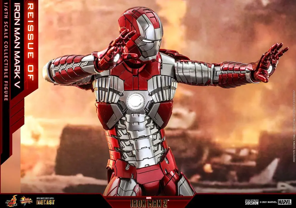 Iron Man 2 Movie Masterpiece Series Diecast Actionfigur 1/6 Iron Man Mark V 32 cm Produktfoto
