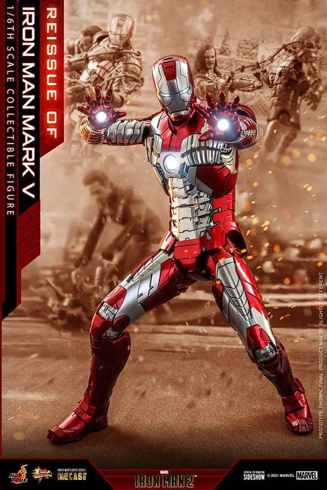 Iron Man 2 Movie Masterpiece Series Diecast Actionfigur 1/6 Iron Man Mark V 32 cm Produktfoto