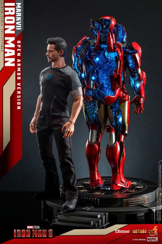 Iron Man 3 Diorama 1/6 Iron Man Mark VII (Open Armor Version) 32 cm termékfotó