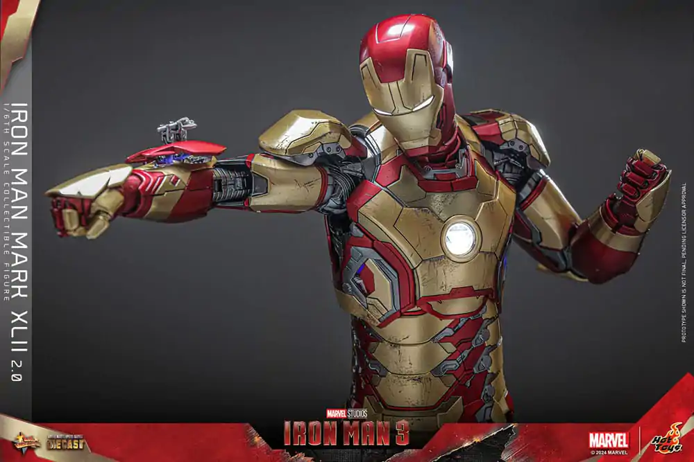 Iron Man 3 Movie Masterpiece Diecast Actionfigur 1/6 Iron Man Mark XLII (2.0) 32 cm termékfotó