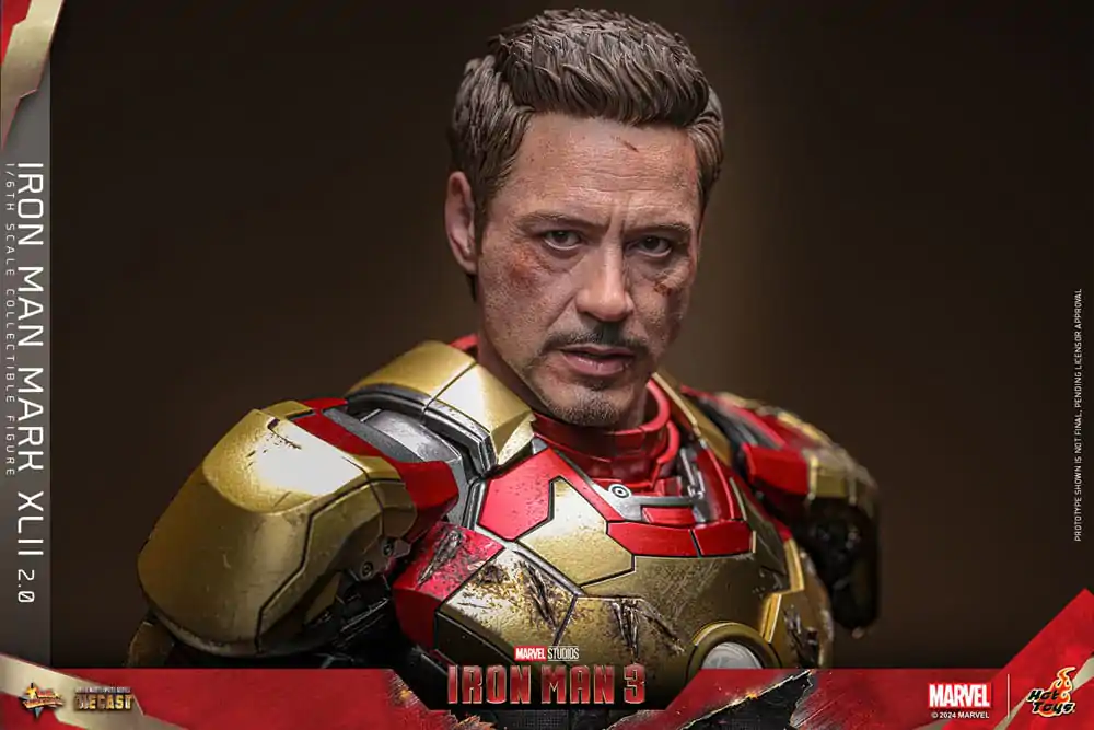 Iron Man 3 Movie Masterpiece Diecast Actionfigur 1/6 Iron Man Mark XLII (2.0) 32 cm termékfotó