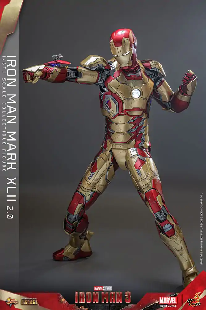 Iron Man 3 Movie Masterpiece Diecast Actionfigur 1/6 Iron Man Mark XLII (2.0) 32 cm termékfotó