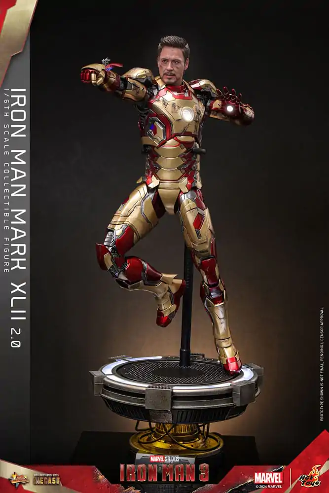 Iron Man 3 Movie Masterpiece Diecast Actionfigur 1/6 Iron Man Mark XLII (2.0) 32 cm termékfotó