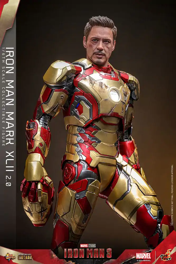 Iron Man 3 Movie Masterpiece Diecast Actionfigur 1/6 Iron Man Mark XLII (2.0) 32 cm termékfotó