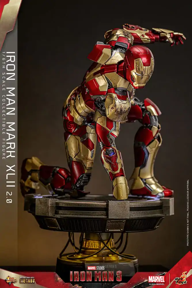 Iron Man 3 Movie Masterpiece Diecast Actionfigur 1/6 Iron Man Mark XLII (2.0) 32 cm termékfotó