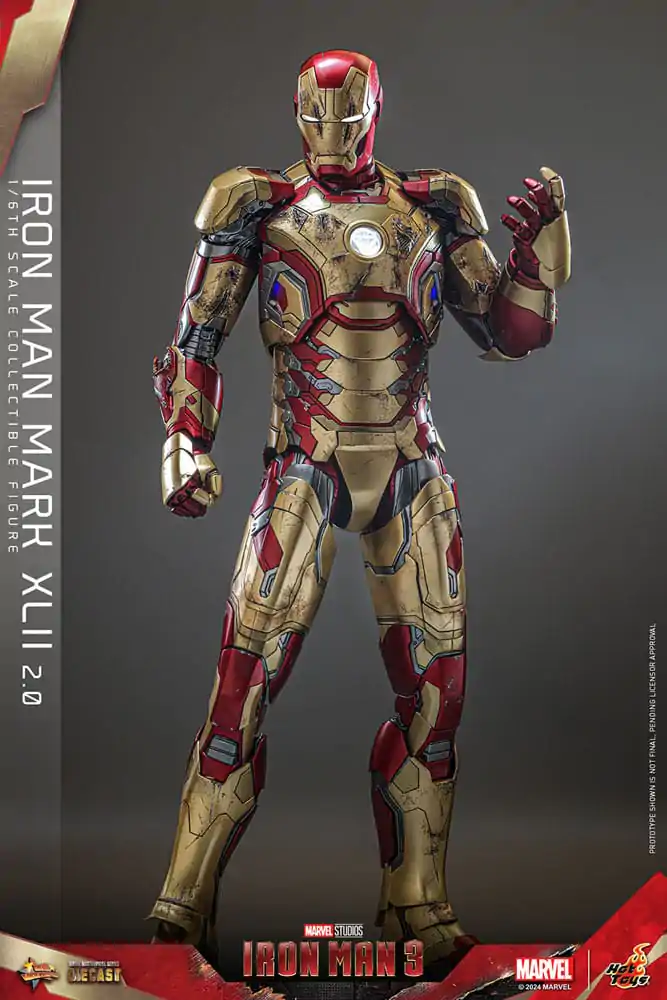 Iron Man 3 Movie Masterpiece Diecast Actionfigur 1/6 Iron Man Mark XLII (2.0) 32 cm termékfotó