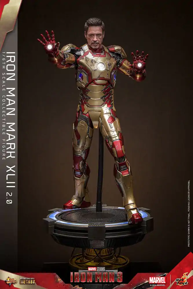 Iron Man 3 Movie Masterpiece Diecast Actionfigur 1/6 Iron Man Mark XLII (2.0) 32 cm termékfotó