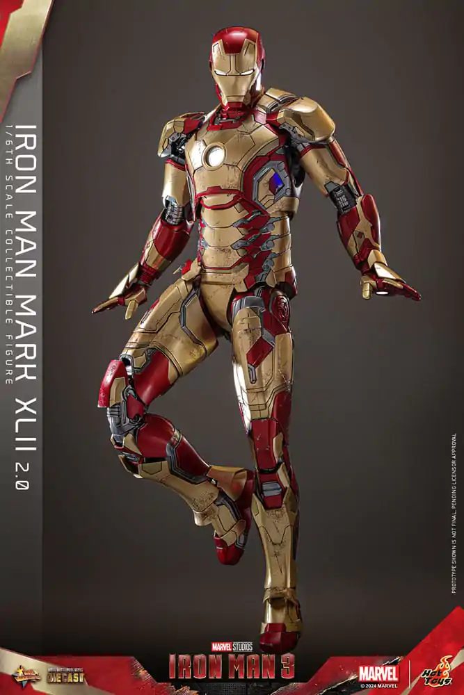 Iron Man 3 Movie Masterpiece Diecast Actionfigur 1/6 Iron Man Mark XLII (2.0) 32 cm termékfotó