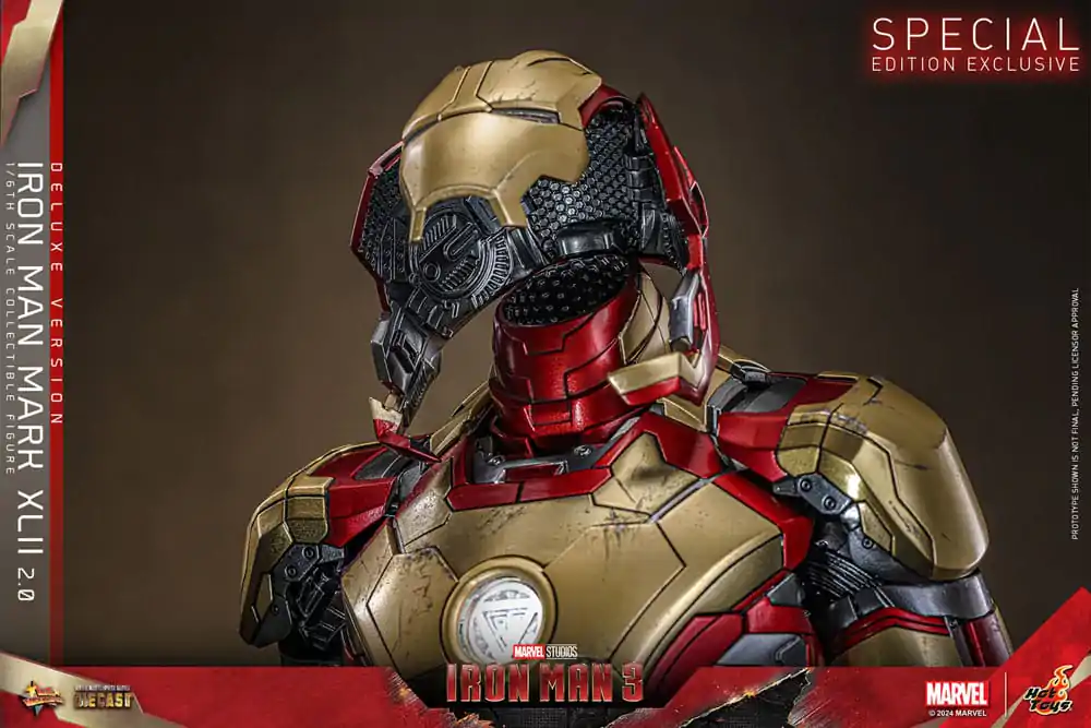 Iron Man 3 Movie Masterpiece Diecast Actionfigur 1/6 Iron Man Mark XLII (2.0) Deluxe 32 cm termékfotó