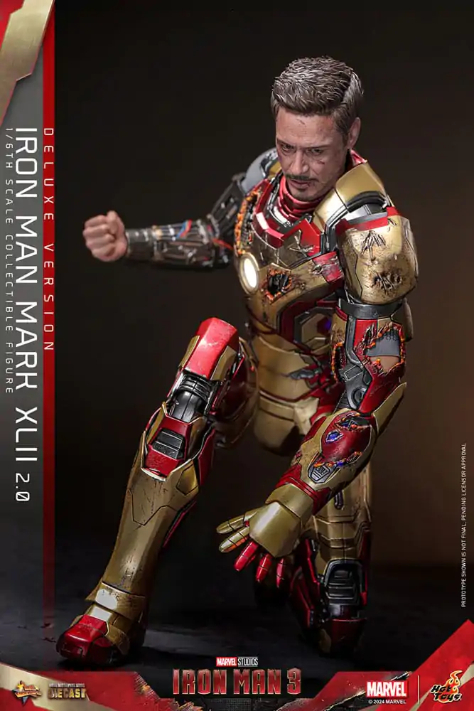 Iron Man 3 Movie Masterpiece Diecast Actionfigur 1/6 Iron Man Mark XLII (2.0) Deluxe 32 cm termékfotó