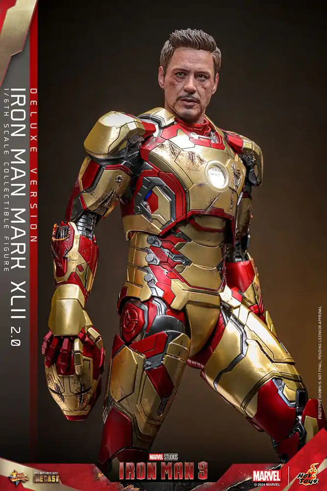 Iron Man 3 Movie Masterpiece Diecast Actionfigur 1/6 Iron Man Mark XLII (2.0) Deluxe 32 cm termékfotó