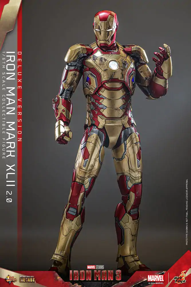 Iron Man 3 Movie Masterpiece Diecast Actionfigur 1/6 Iron Man Mark XLII (2.0) Deluxe 32 cm termékfotó