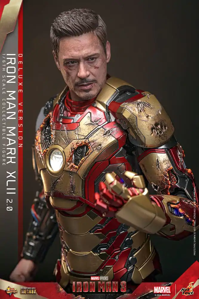 Iron Man 3 Movie Masterpiece Diecast Actionfigur 1/6 Iron Man Mark XLII (2.0) Deluxe 32 cm termékfotó