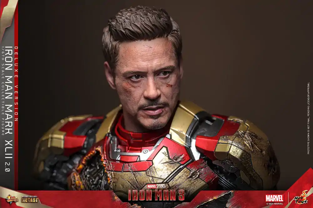 Iron Man 3 Movie Masterpiece Diecast Actionfigur 1/6 Iron Man Mark XLII (2.0) Deluxe 32 cm termékfotó