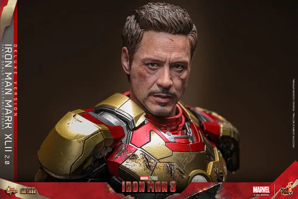 Iron Man 3 Movie Masterpiece Diecast Actionfigur 1/6 Iron Man Mark XLII (2.0) Deluxe 32 cm termékfotó