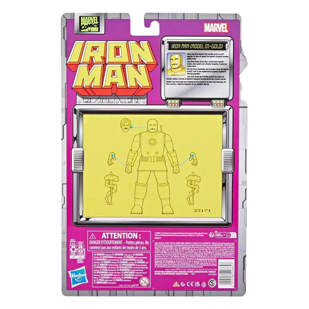 Iron Man Marvel Legends Actionfigur Iron Man (Model 01-Gold) 15 cm termékfotó