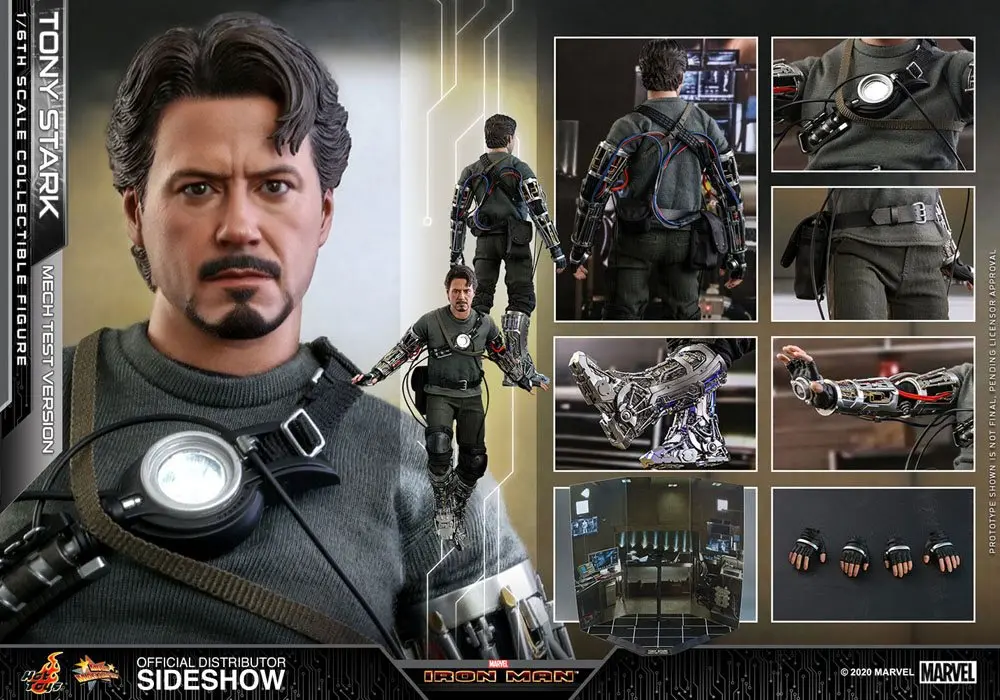 Iron Man Movie Masterpiece Actionfigur 1/6 Tony Stark (Mech Test Version) 30 cm Produktfoto