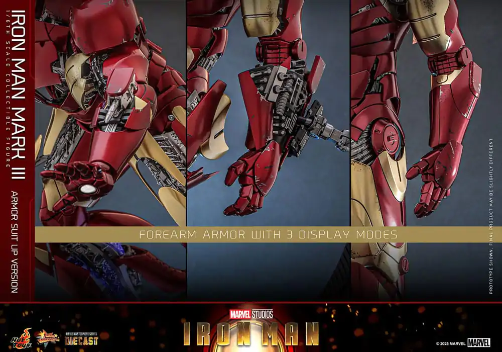 Iron Man Movie Masterpiece Diecast Action Figur 1/6 Iron Man Mark III (Armor Suit Up Version) 32 cm Produktfoto