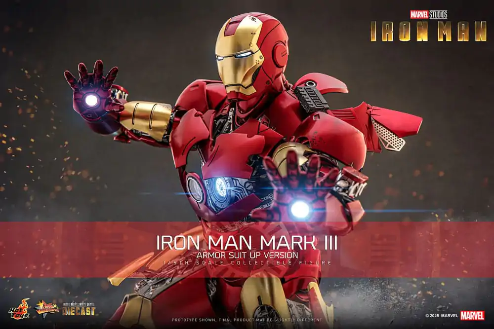 Iron Man Movie Masterpiece Diecast Action Figur 1/6 Iron Man Mark III (Armor Suit Up Version) 32 cm Produktfoto