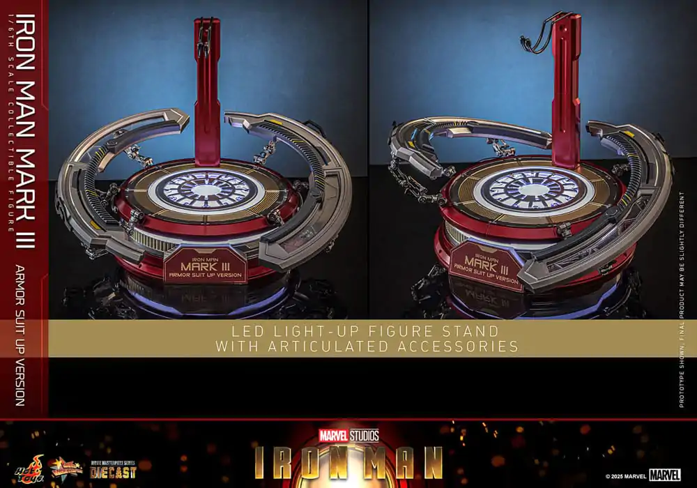 Iron Man Movie Masterpiece Diecast Action Figur 1/6 Iron Man Mark III (Armor Suit Up Version) 32 cm Produktfoto