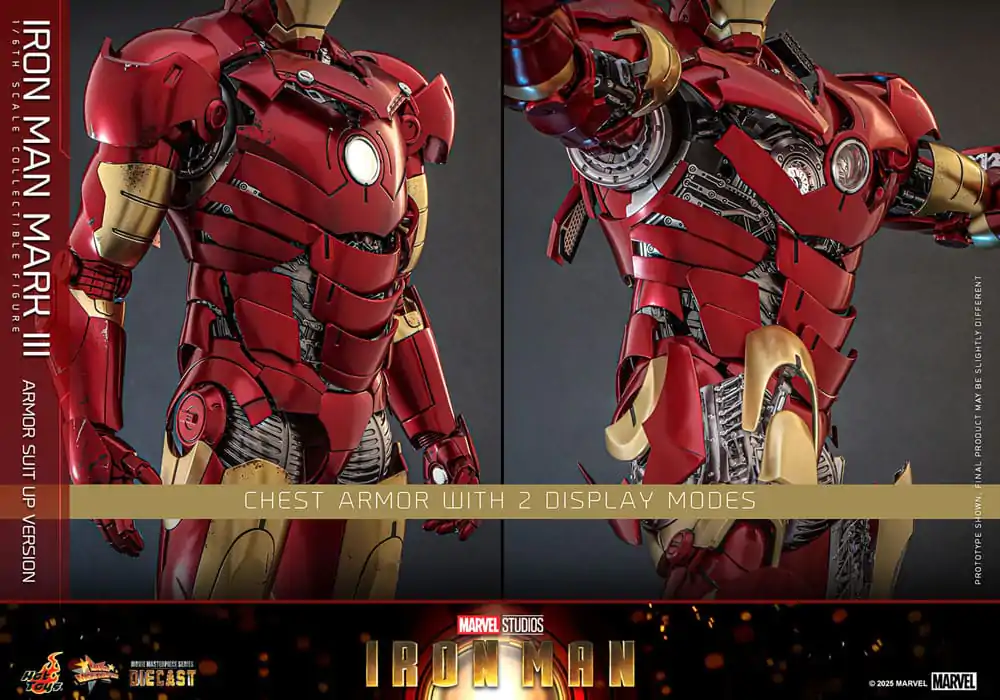 Iron Man Movie Masterpiece Diecast Action Figur 1/6 Iron Man Mark III (Armor Suit Up Version) 32 cm Produktfoto