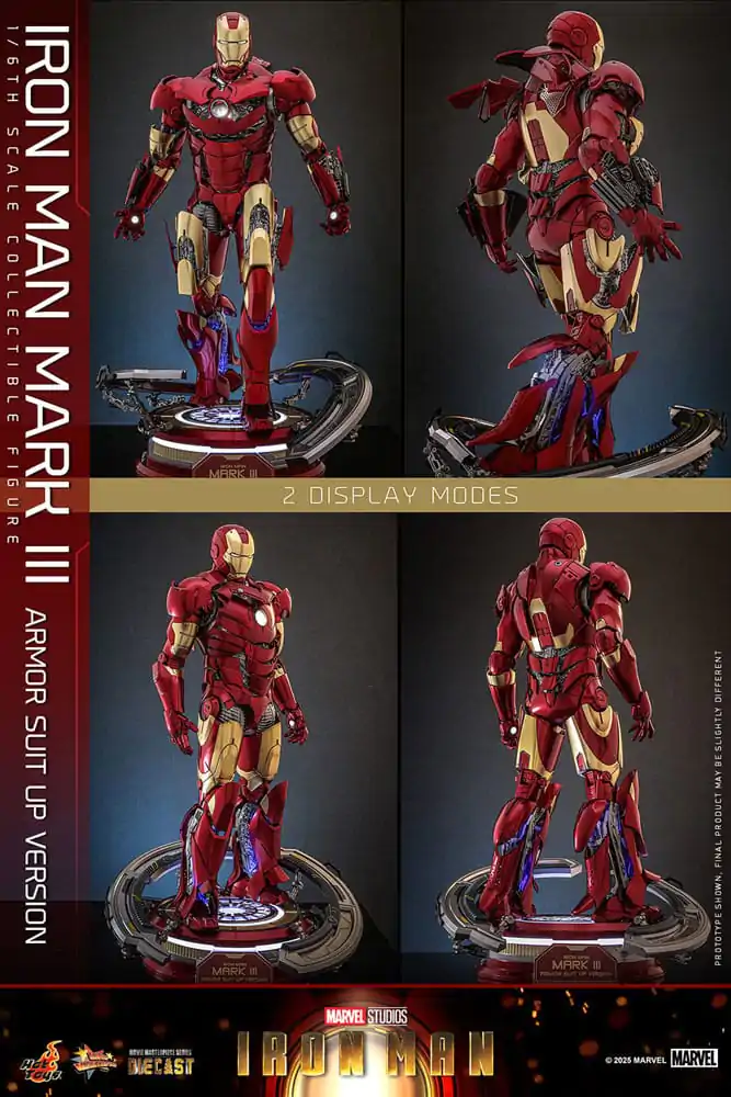 Iron Man Movie Masterpiece Diecast Action Figur 1/6 Iron Man Mark III (Armor Suit Up Version) 32 cm Produktfoto