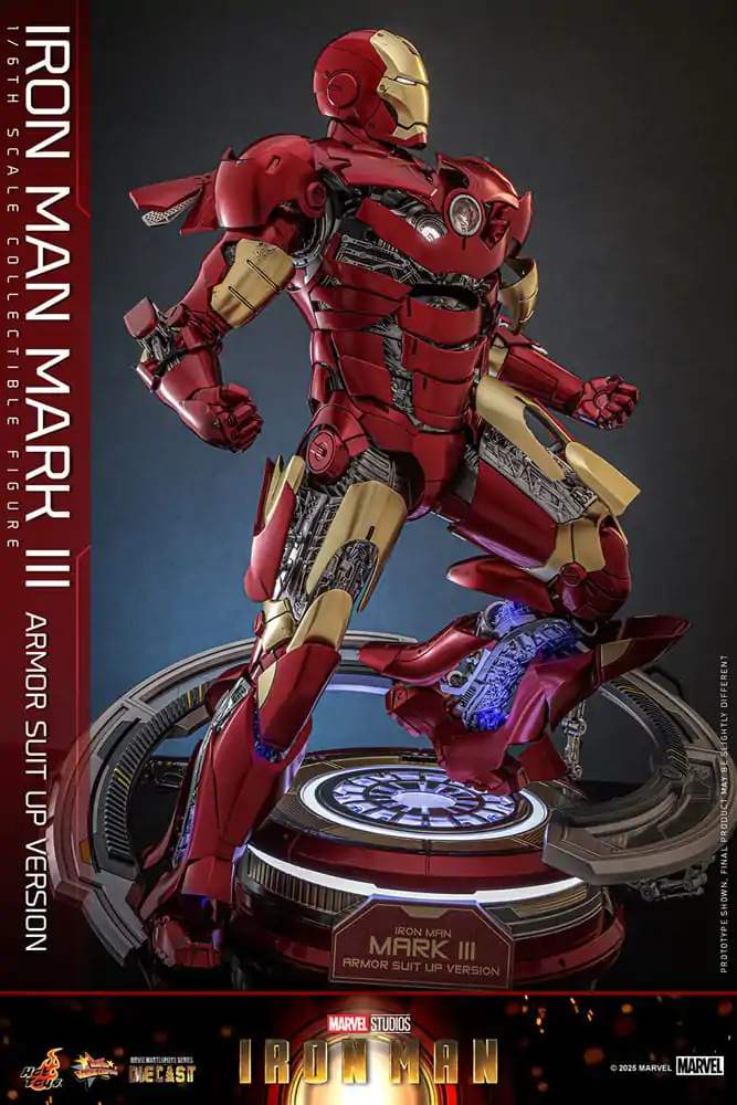 Iron Man Movie Masterpiece Diecast Action Figur 1/6 Iron Man Mark III (Armor Suit Up Version) 32 cm Produktfoto