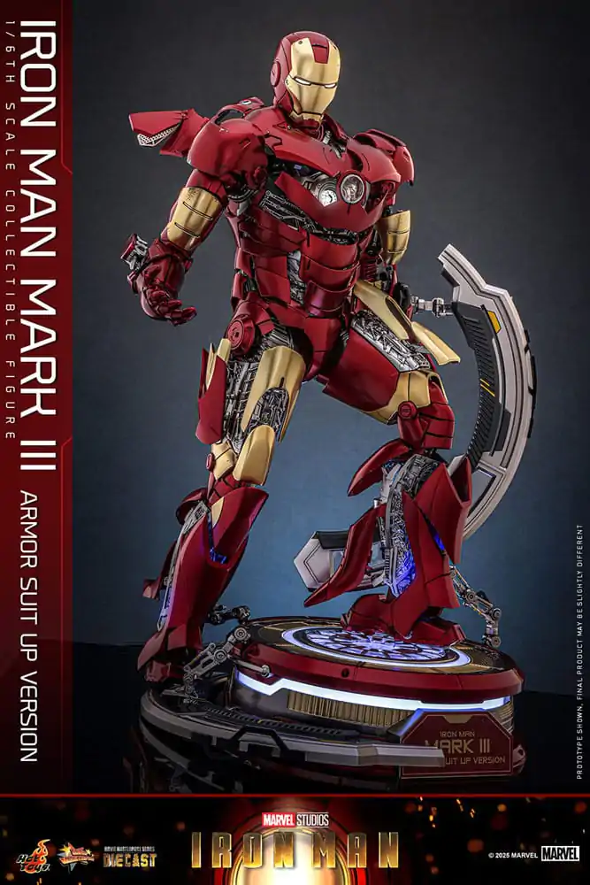 Iron Man Movie Masterpiece Diecast Action Figur 1/6 Iron Man Mark III (Armor Suit Up Version) 32 cm Produktfoto