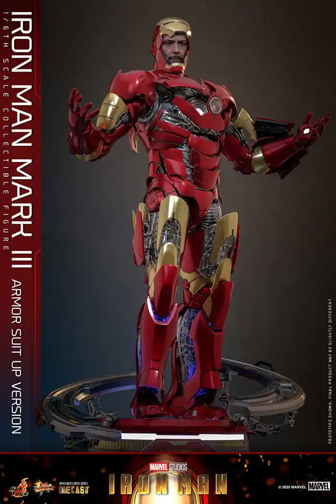 Iron Man Movie Masterpiece Diecast Action Figur 1/6 Iron Man Mark III (Armor Suit Up Version) 32 cm Produktfoto
