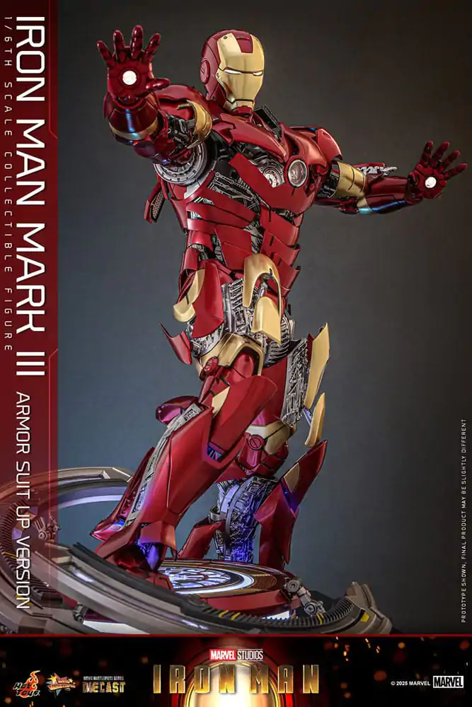 Iron Man Movie Masterpiece Diecast Action Figur 1/6 Iron Man Mark III (Armor Suit Up Version) 32 cm Produktfoto
