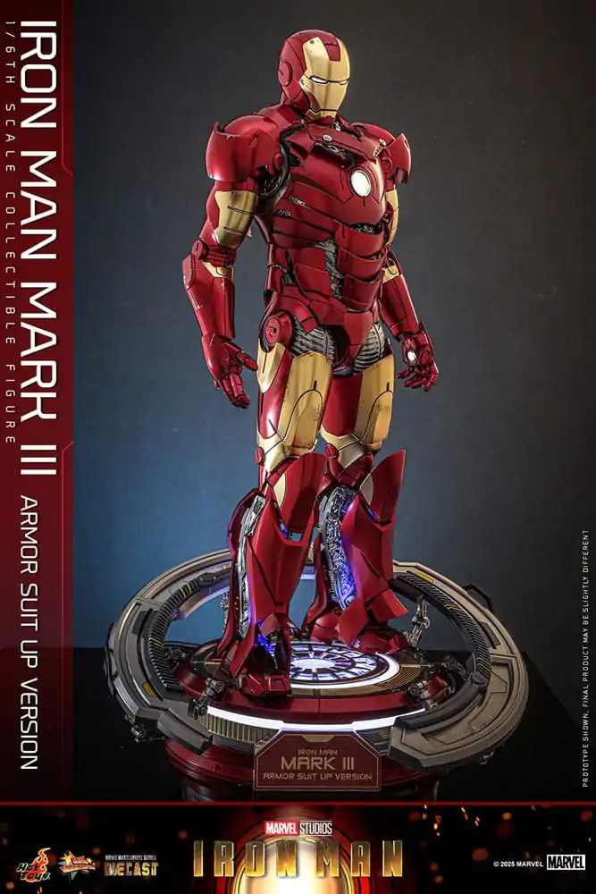 Iron Man Movie Masterpiece Diecast Action Figur 1/6 Iron Man Mark III (Armor Suit Up Version) 32 cm Produktfoto