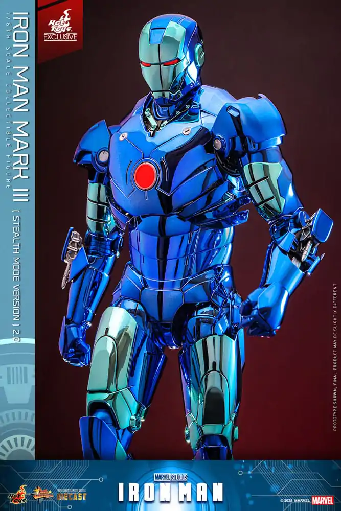 Iron Man Movie Masterpiece Diecast Action Figur 1/6 Iron Man Mark III (Stealth Mode Ver.) 2.0 Hot Toys Exclusive 33 cm Produktfoto