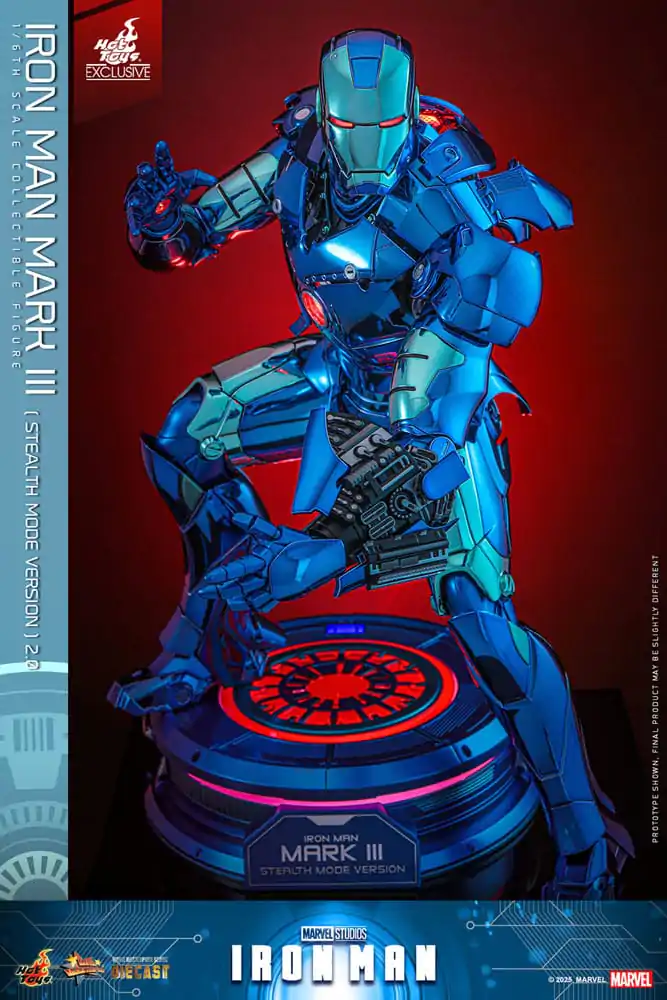 Iron Man Movie Masterpiece Diecast Action Figur 1/6 Iron Man Mark III (Stealth Mode Ver.) 2.0 Hot Toys Exclusive 33 cm Produktfoto