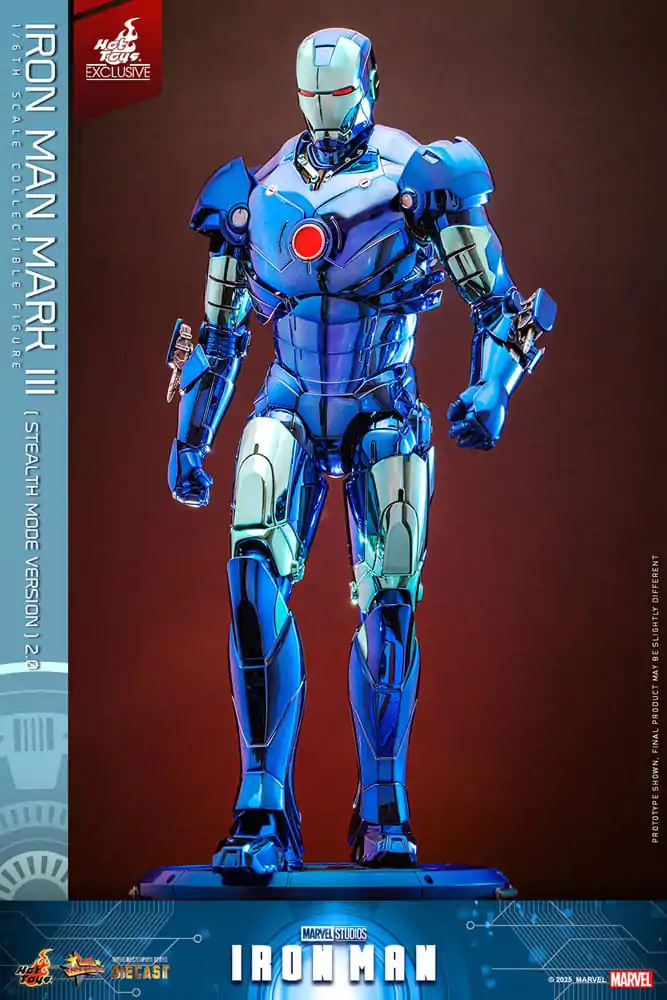Iron Man Movie Masterpiece Diecast Action Figur 1/6 Iron Man Mark III (Stealth Mode Ver.) 2.0 Hot Toys Exclusive 33 cm Produktfoto