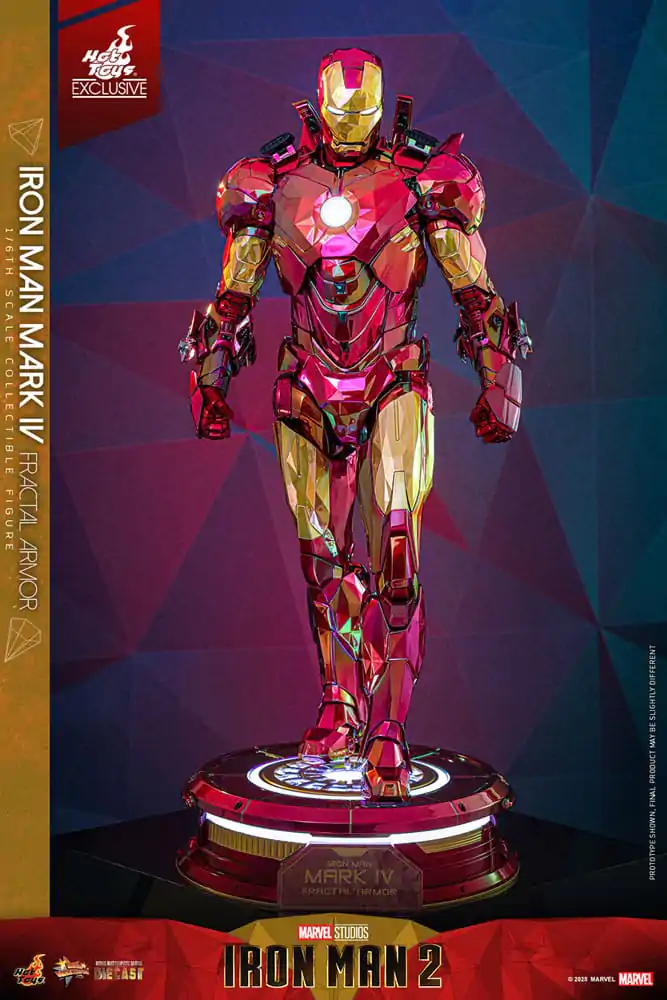 Iron Man Movie Masterpiece Diecast Action Figur 1/6 Iron Man Mark VI (Fractal Armor) Hot Toys Exclusive 33 cm Produktfoto