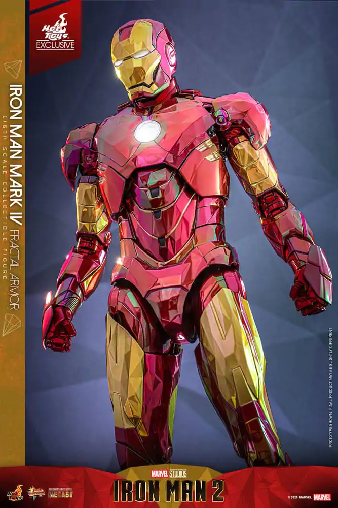 Iron Man Movie Masterpiece Diecast Action Figur 1/6 Iron Man Mark VI (Fractal Armor) Hot Toys Exclusive 33 cm Produktfoto