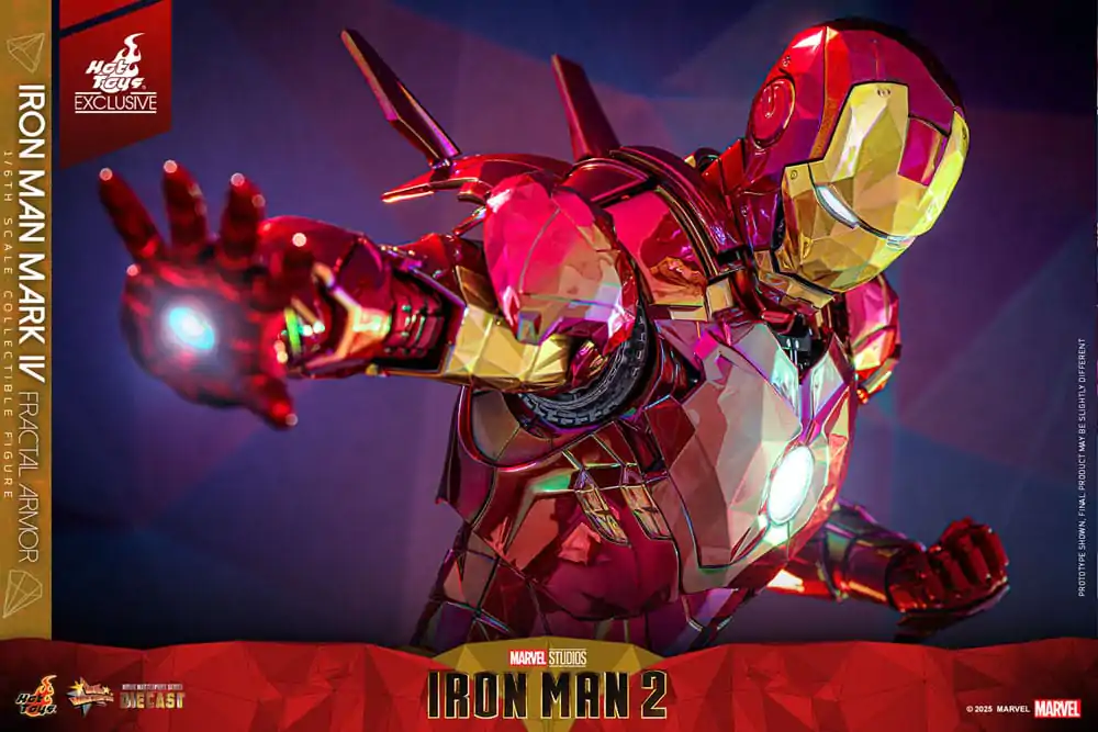 Iron Man Movie Masterpiece Diecast Action Figur 1/6 Iron Man Mark VI (Fractal Armor) Hot Toys Exclusive 33 cm Produktfoto