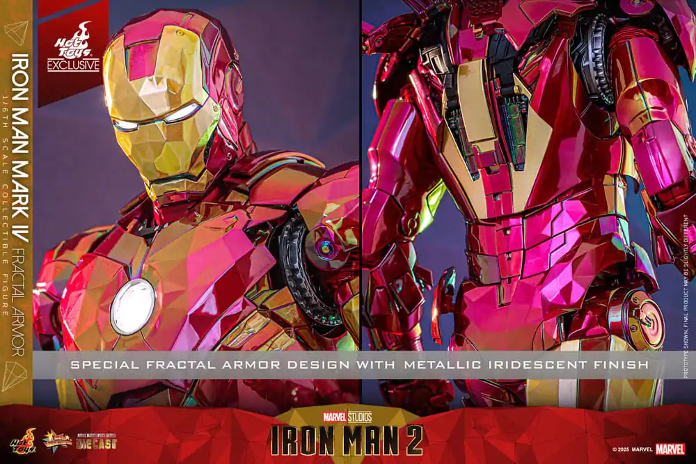 Iron Man Movie Masterpiece Diecast Action Figur 1/6 Iron Man Mark VI (Fractal Armor) Hot Toys Exclusive 33 cm Produktfoto