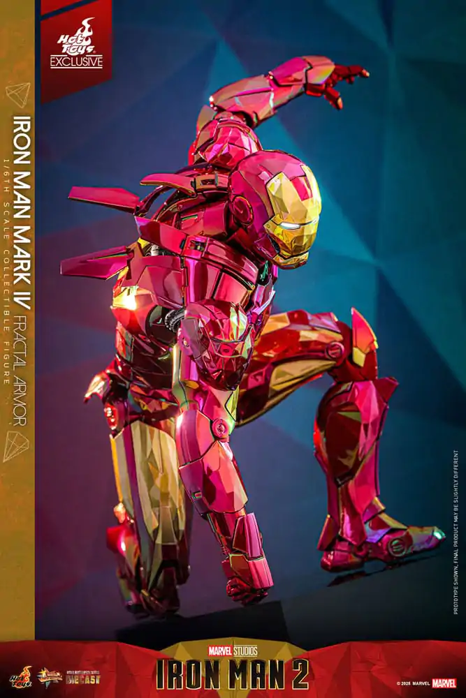 Iron Man Movie Masterpiece Diecast Action Figur 1/6 Iron Man Mark VI (Fractal Armor) Hot Toys Exclusive 33 cm Produktfoto