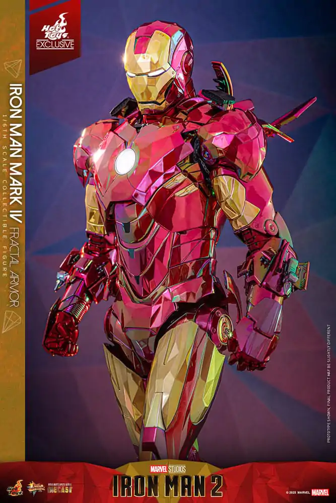Iron Man Movie Masterpiece Diecast Action Figur 1/6 Iron Man Mark VI (Fractal Armor) Hot Toys Exclusive 33 cm Produktfoto
